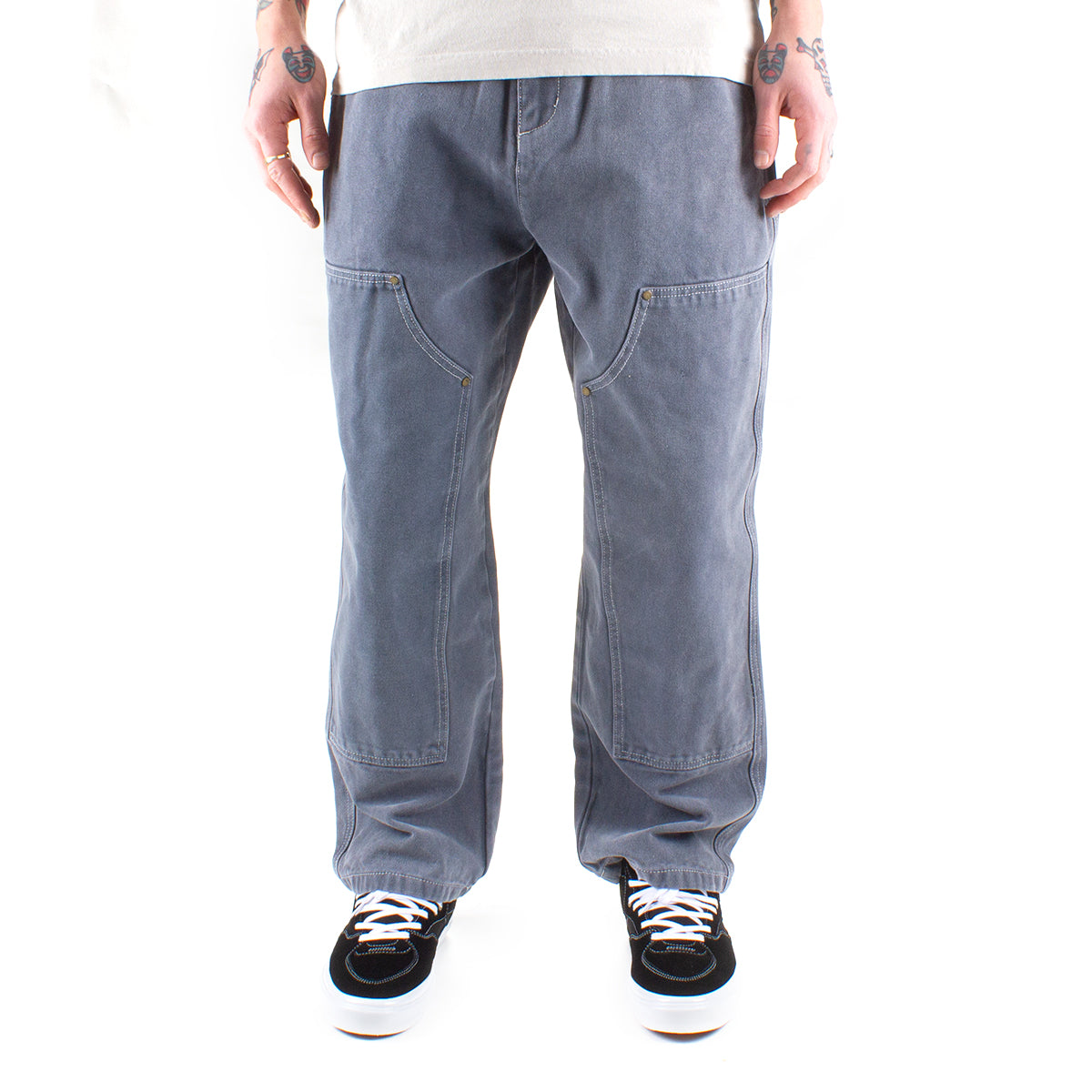 Washed Canvas Double Knee Pants