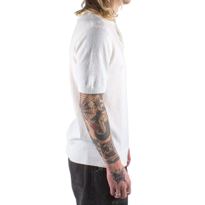 Textured S/S Polo Sweater