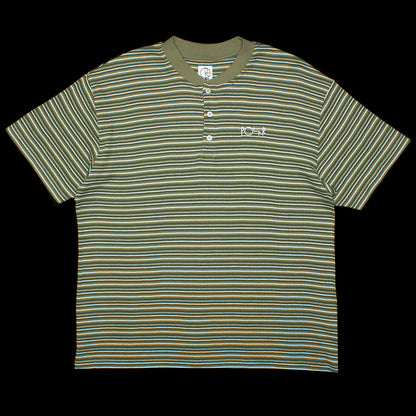 Striped Rib Henley T-Shirt