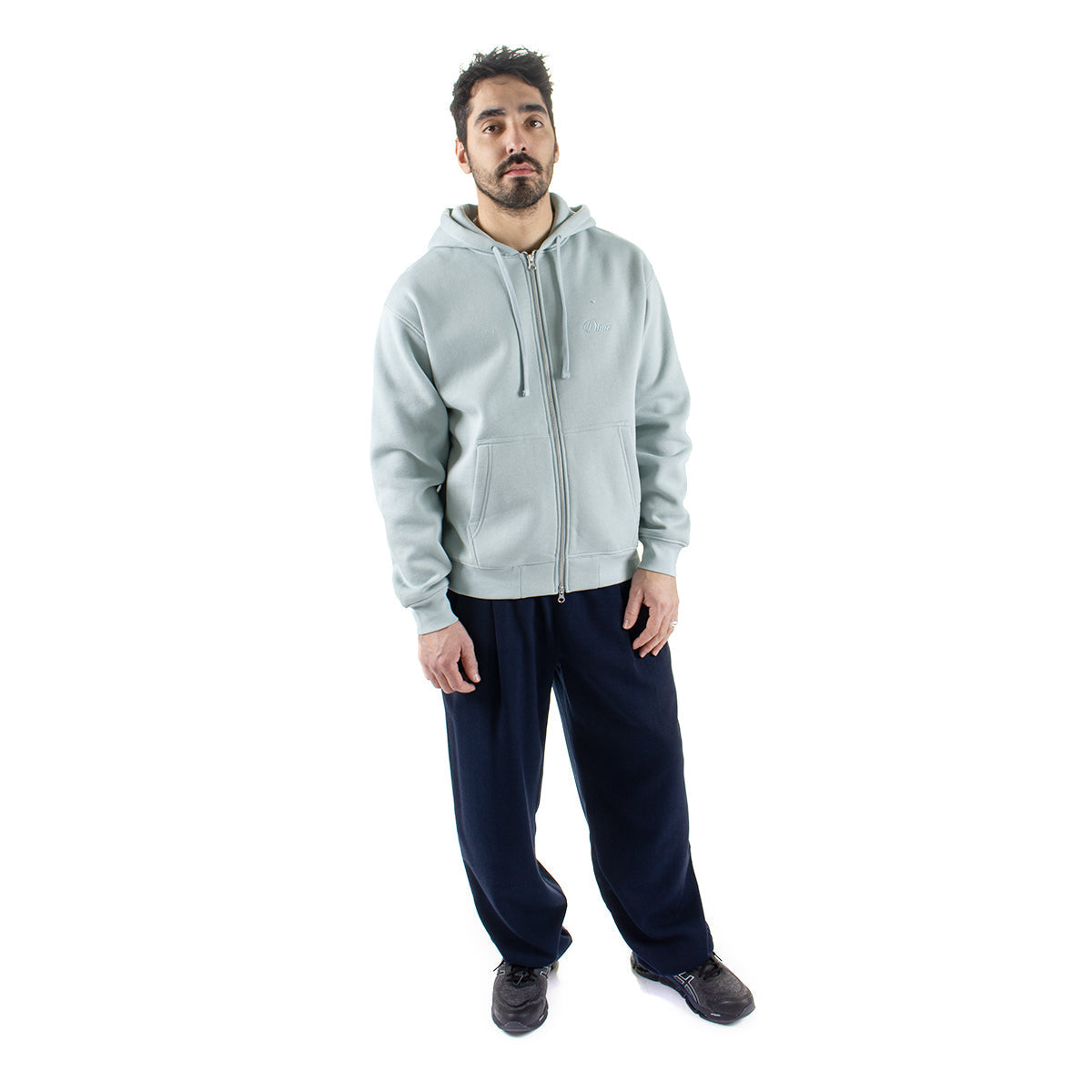 Cursive Zip Hoodie