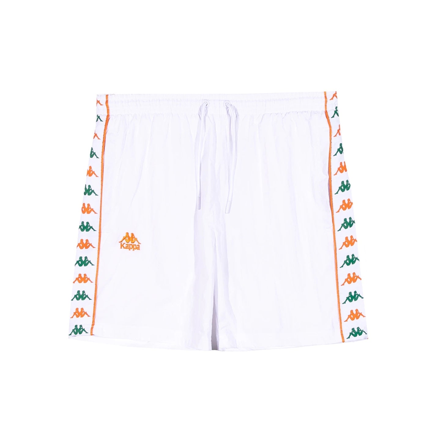 Kappa Men's 222 Banda Nardo Shorts - White / Green Tee / Orange
