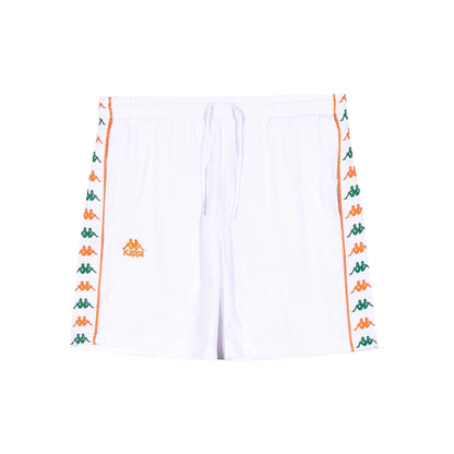 Kappa Men's 222 Banda Nardo Shorts - White / Green Tee / Orange