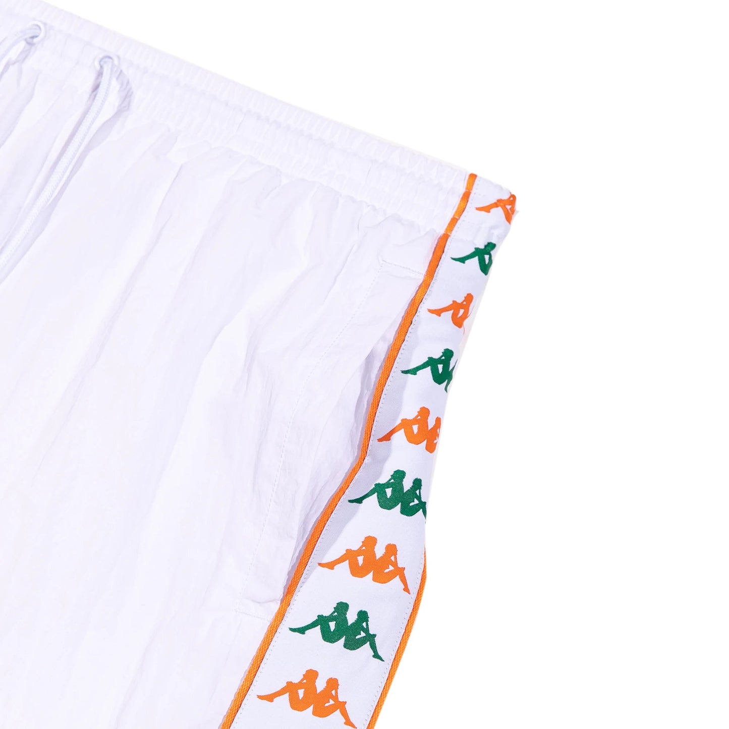 Kappa Men's 222 Banda Nardo Shorts - White / Green Tee / Orange