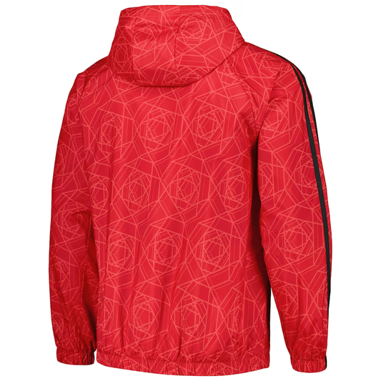 Adidas Men's Manchester United DNA Full-Zip Windbreaker 23/24-Red