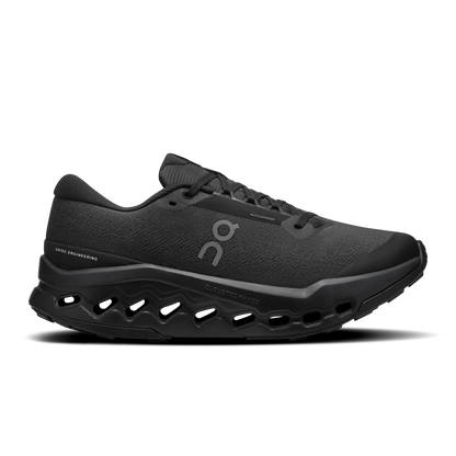 On Running Women's Cloudsurfer Trail 2 Waterproof Shoes - Black / Black