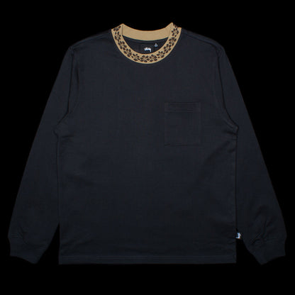 Flower Mock Neck L/S Crew