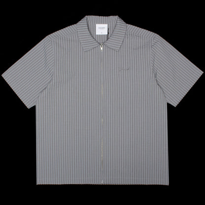 Seersucker S/S Zip-Up Shirt