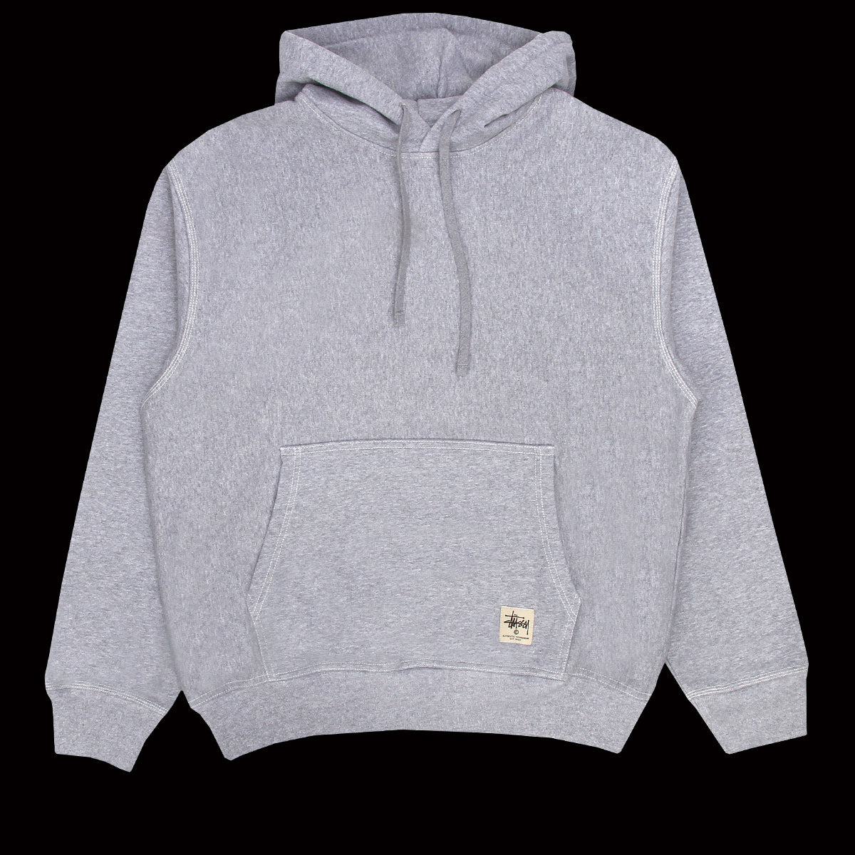 Contrast Stitch Label Hoodie