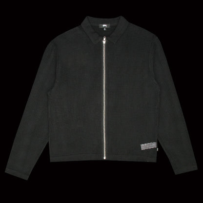 Cotton Mesh Zip L/S Shirt