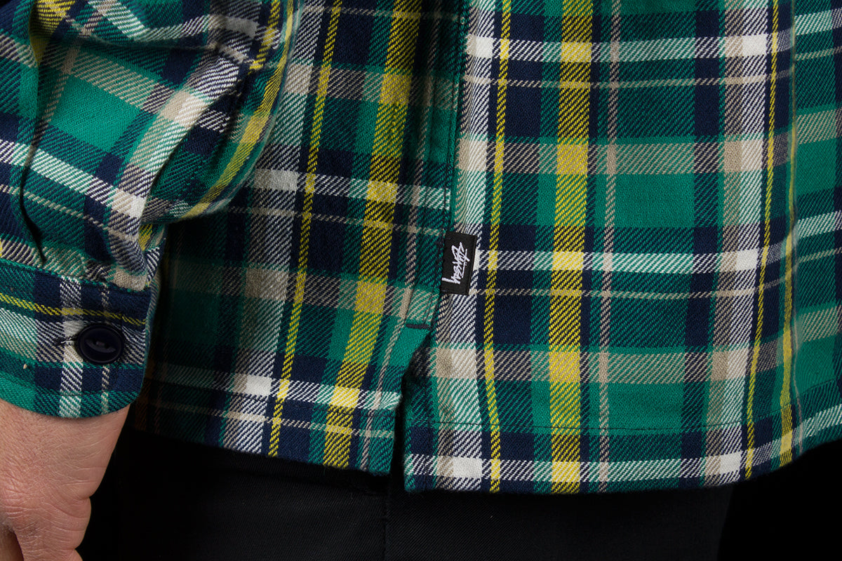 Classic Zip Up Plaid L/S Shirt