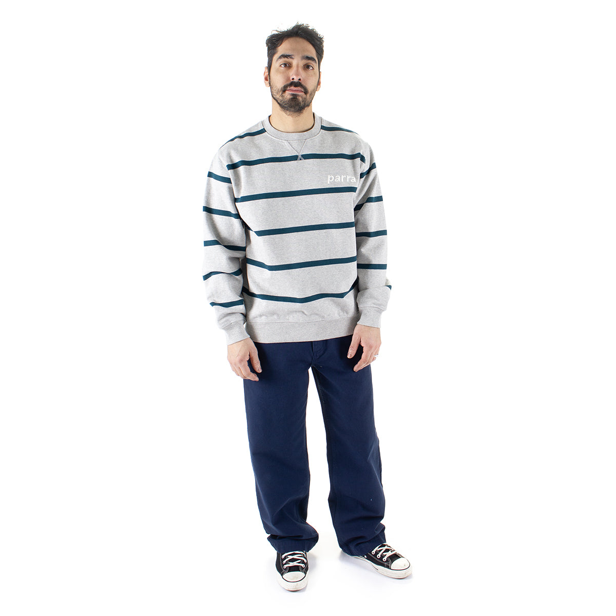 Pristine Striper Crewneck Sweatshirt
