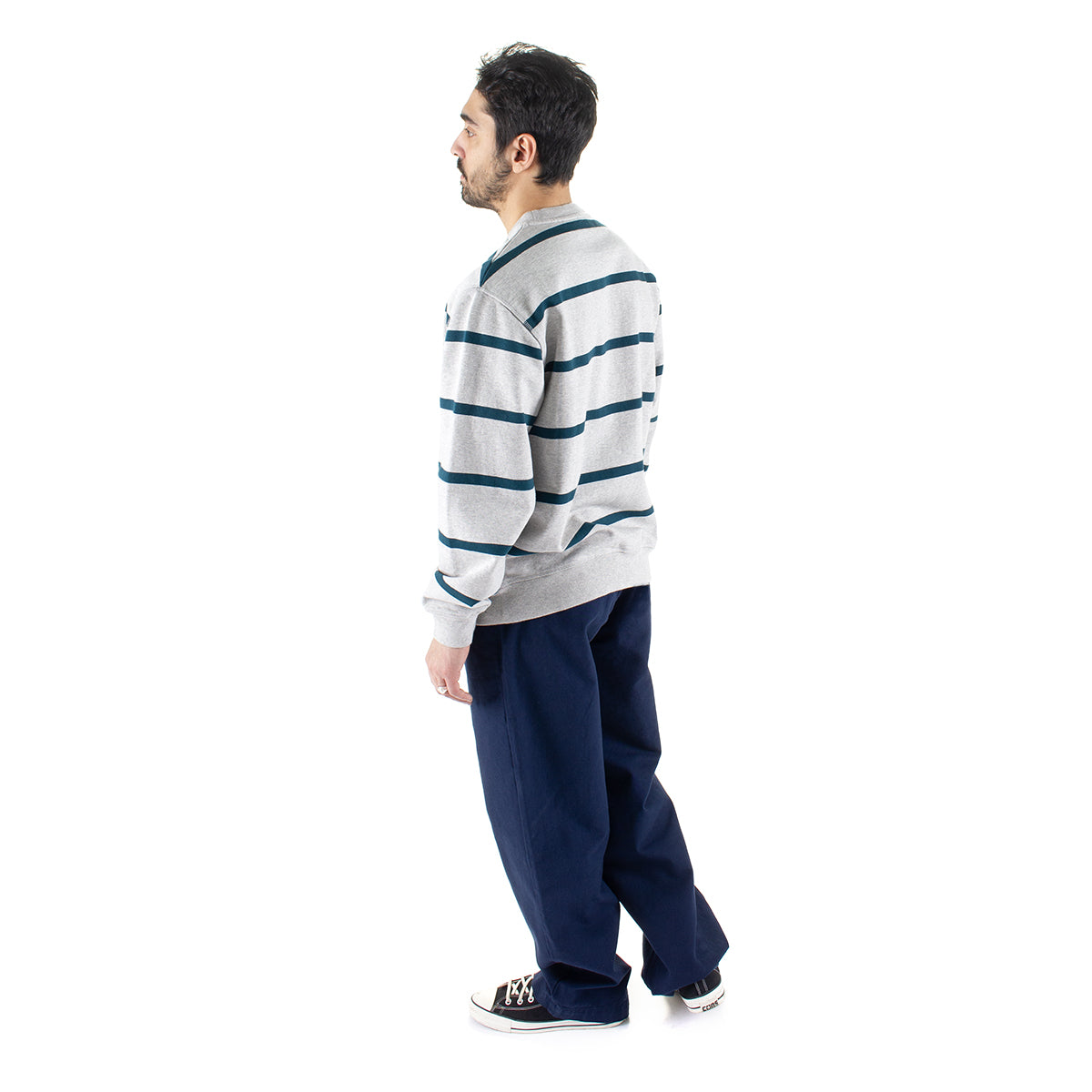 Pristine Striper Crewneck Sweatshirt