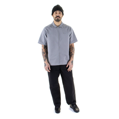 Seersucker S/S Zip-Up Shirt