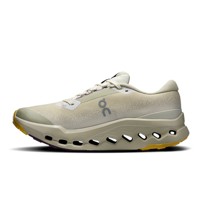 On Running Women's Cloudsurfer Trail 2 Waterproof Shoes - Ghost / Chalk