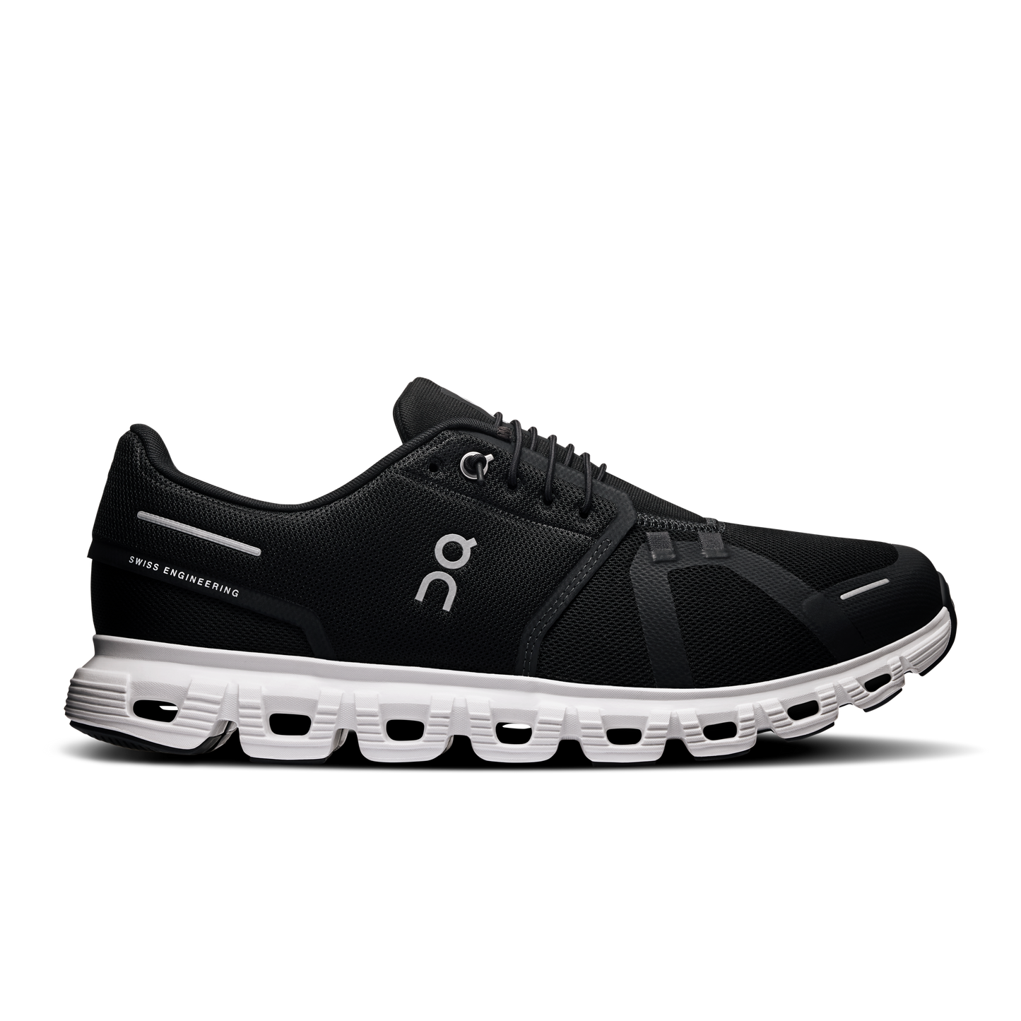 On Running Men's Cloud 6 Wide Shoes - Black / White