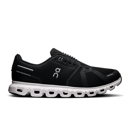 On Running Men's Cloud 6 Wide Shoes - Black / White