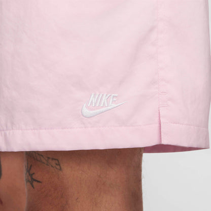 Nike Men's Club Woven Flow Shorts Apparel - Pink Foam / White