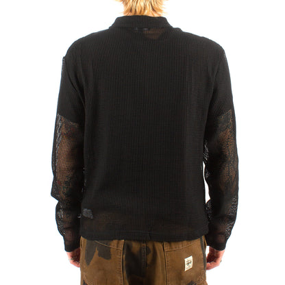 Cotton Mesh Zip L/S Shirt