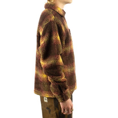 Shadow Plaid Sherpa Zip Shirt