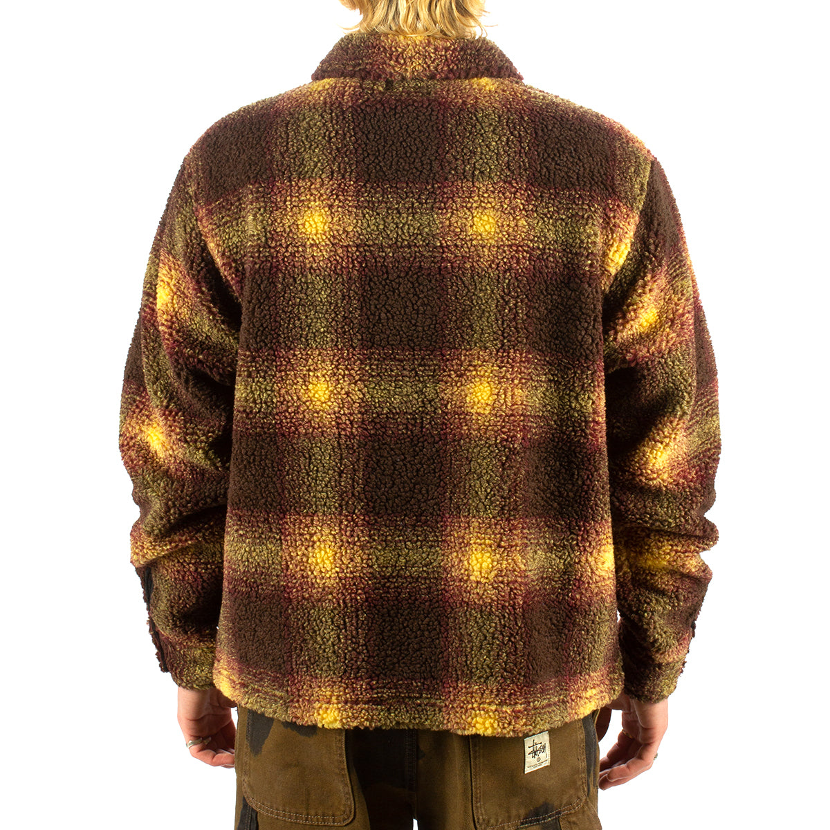 Shadow Plaid Sherpa Zip Shirt