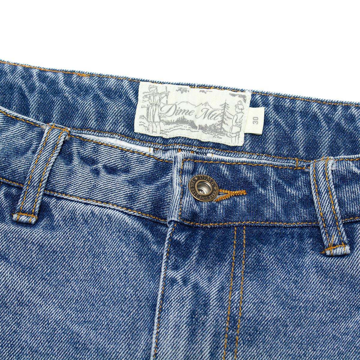 Pleated Denim Shorts