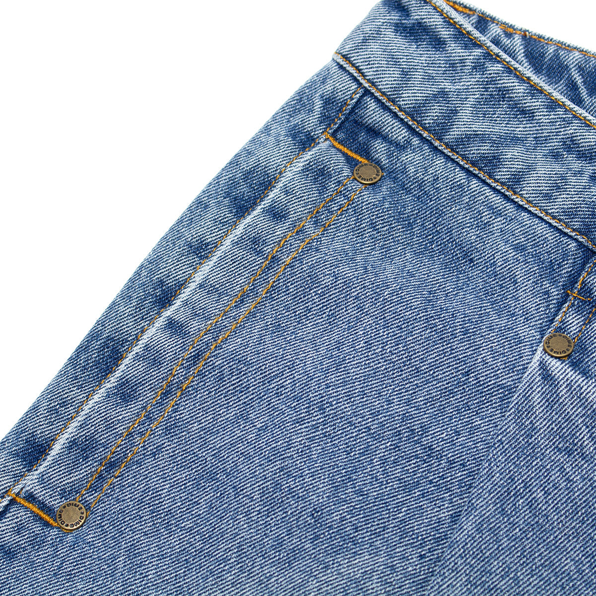 Pleated Denim Shorts