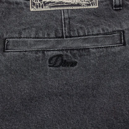 Pleated Denim Shorts