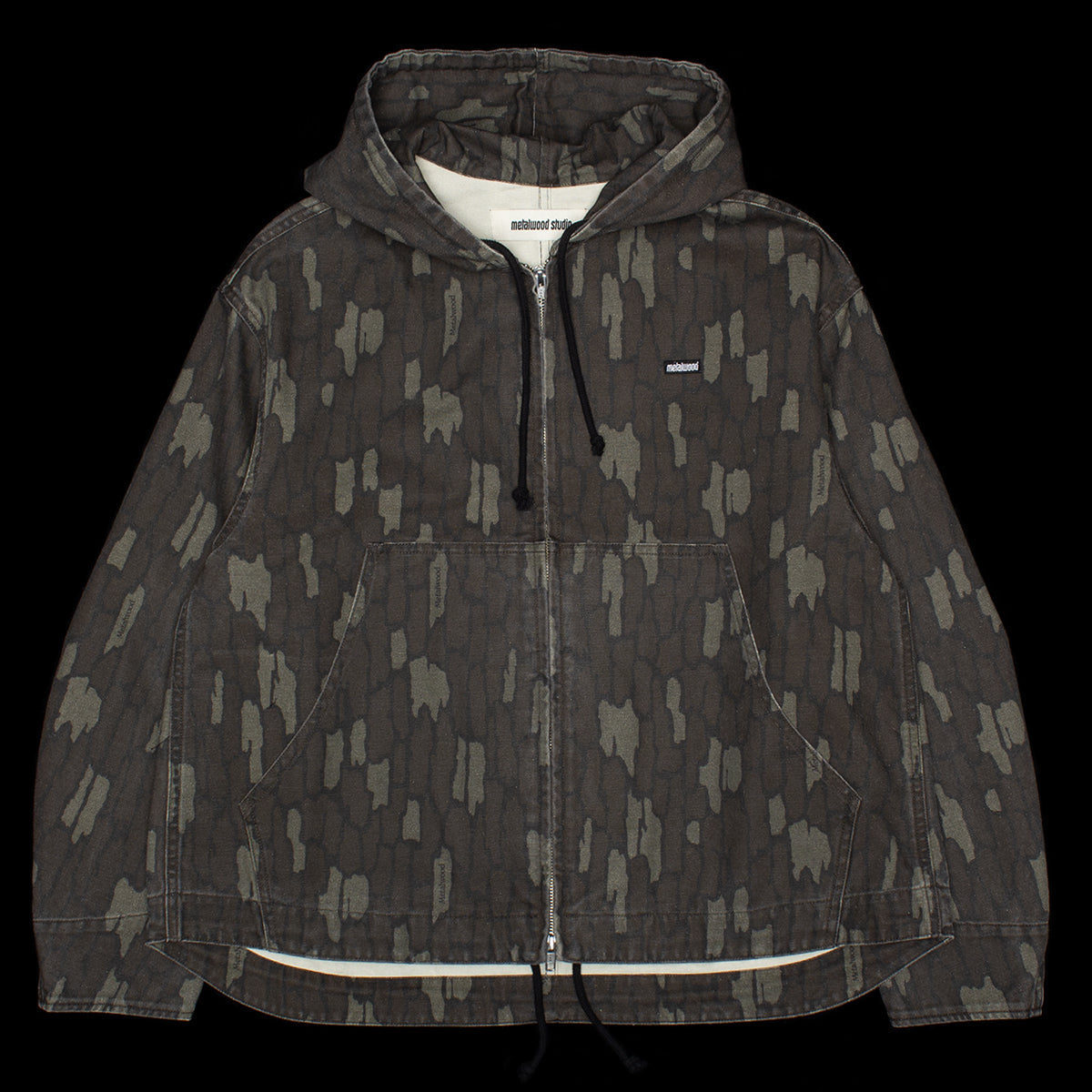Cotton Twill Zip Hoodie