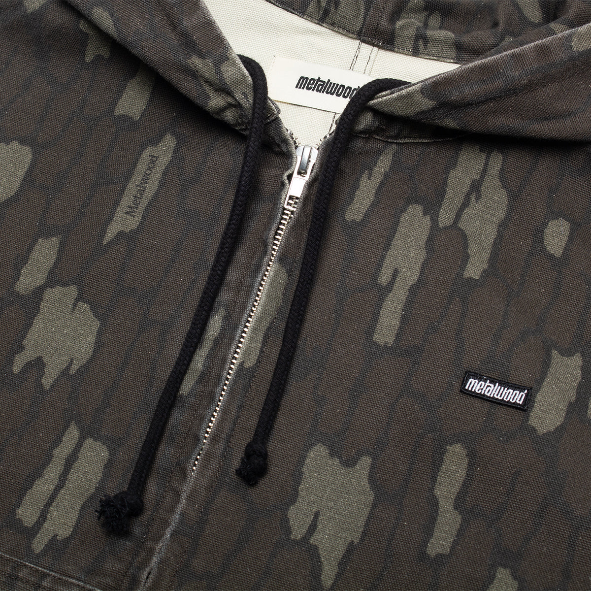 Cotton Twill Zip Hoodie