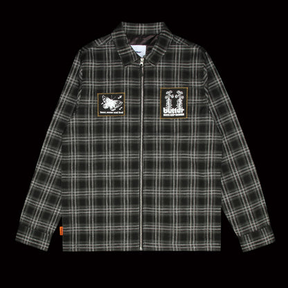 Melody Plaid Zip Overshirt