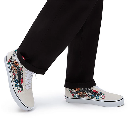 Vans Men's Old Skool Tiger Floral Shoes - Multi / True White