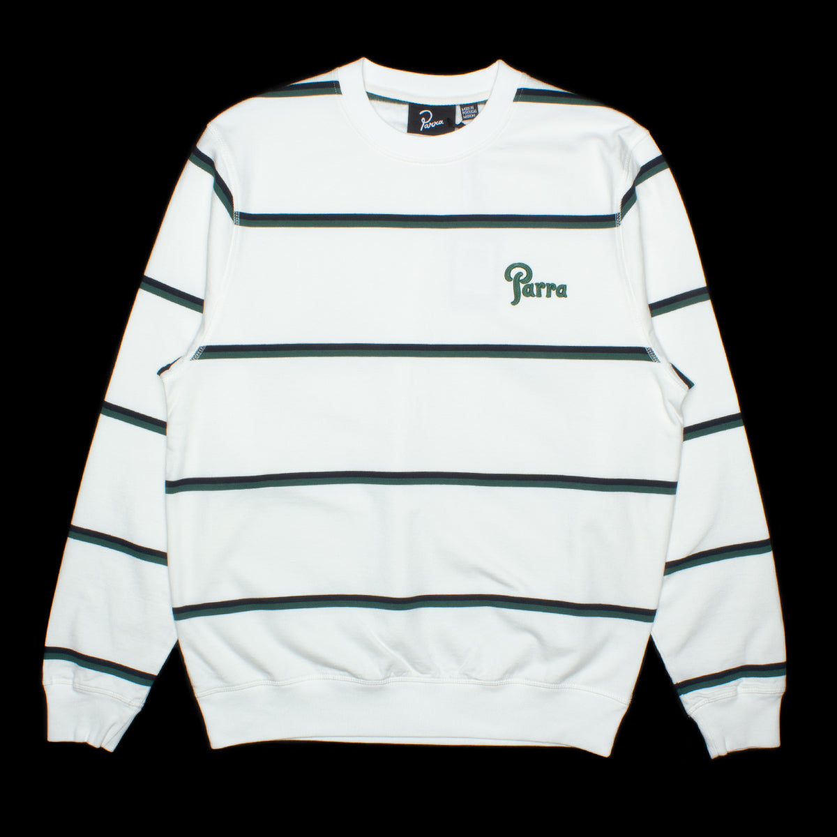 Fancy Logo Striped Crewneck