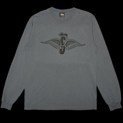Skull Wings Pigment Dyed L/S T-Shirt
