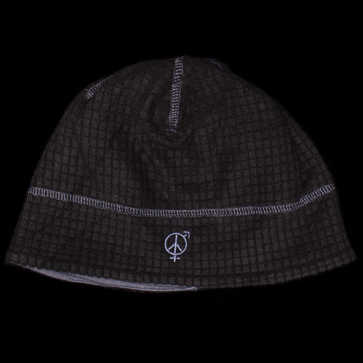 Reversible Grid Fleece Beanie