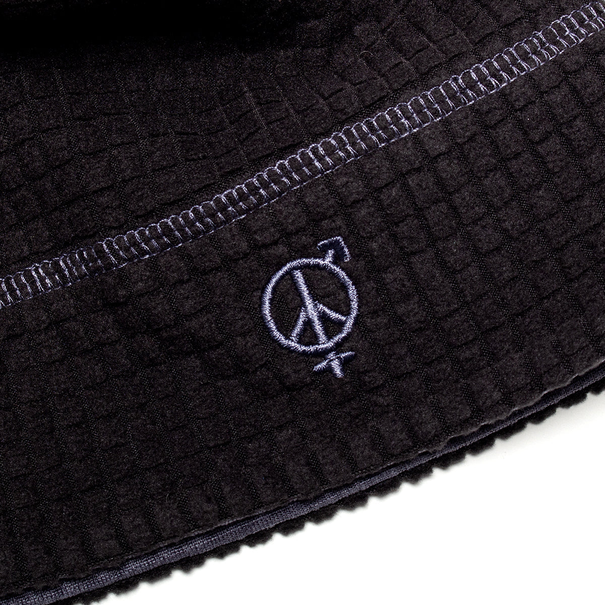 Reversible Grid Fleece Beanie
