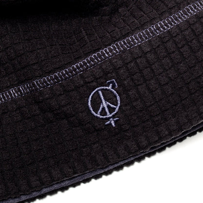 Reversible Grid Fleece Beanie