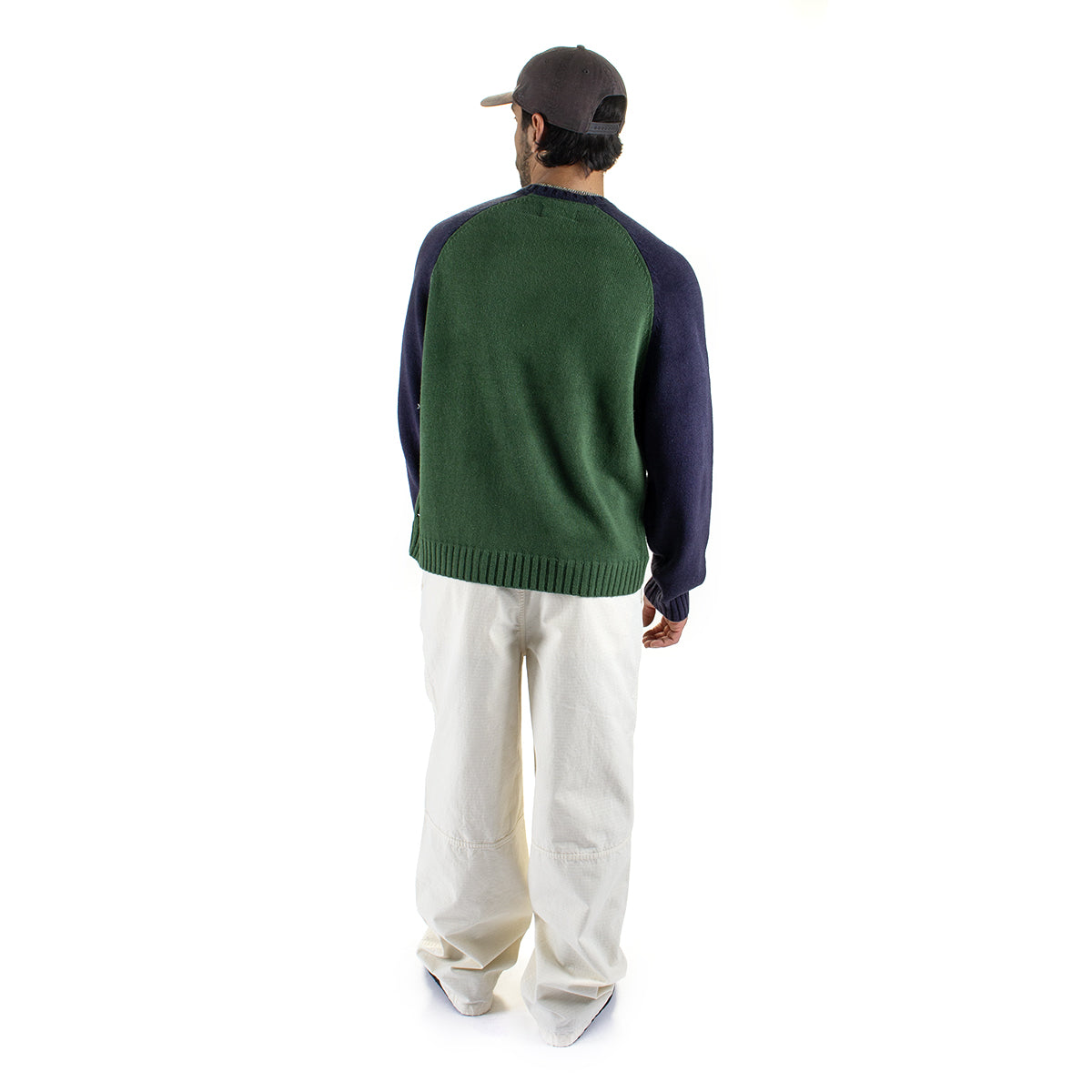 Colorblocked Raglan Crewneck