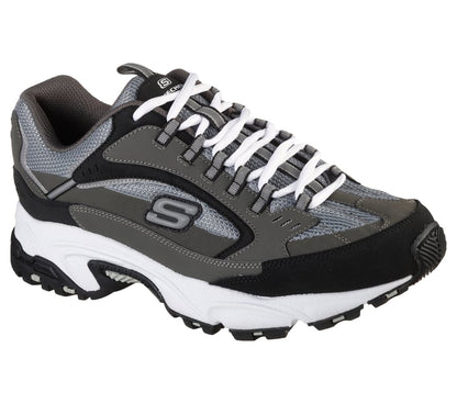 Skechers Men's Stamina Cutback Shoes - Charcoal / Black