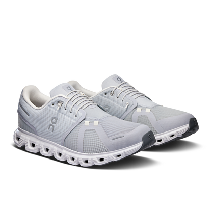 On Running Men's Cloud 6 Wide Shoes - Glacier / White