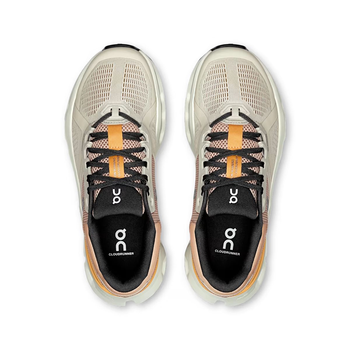 On Running Women's Cloudrunner 2 Shoes - Pearl / Tangerine