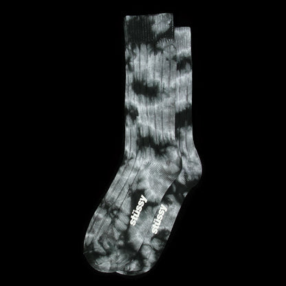 Dyed Ribbed Crew Sock