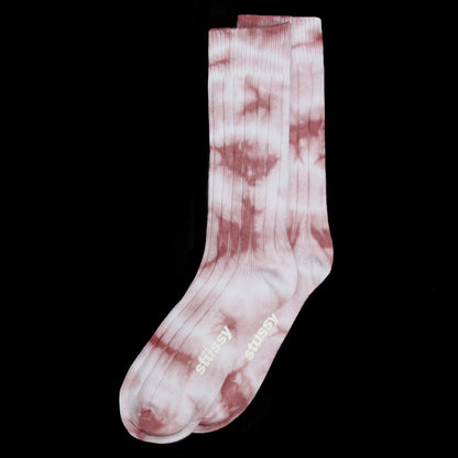 Dyed Ribbed Crew Sock