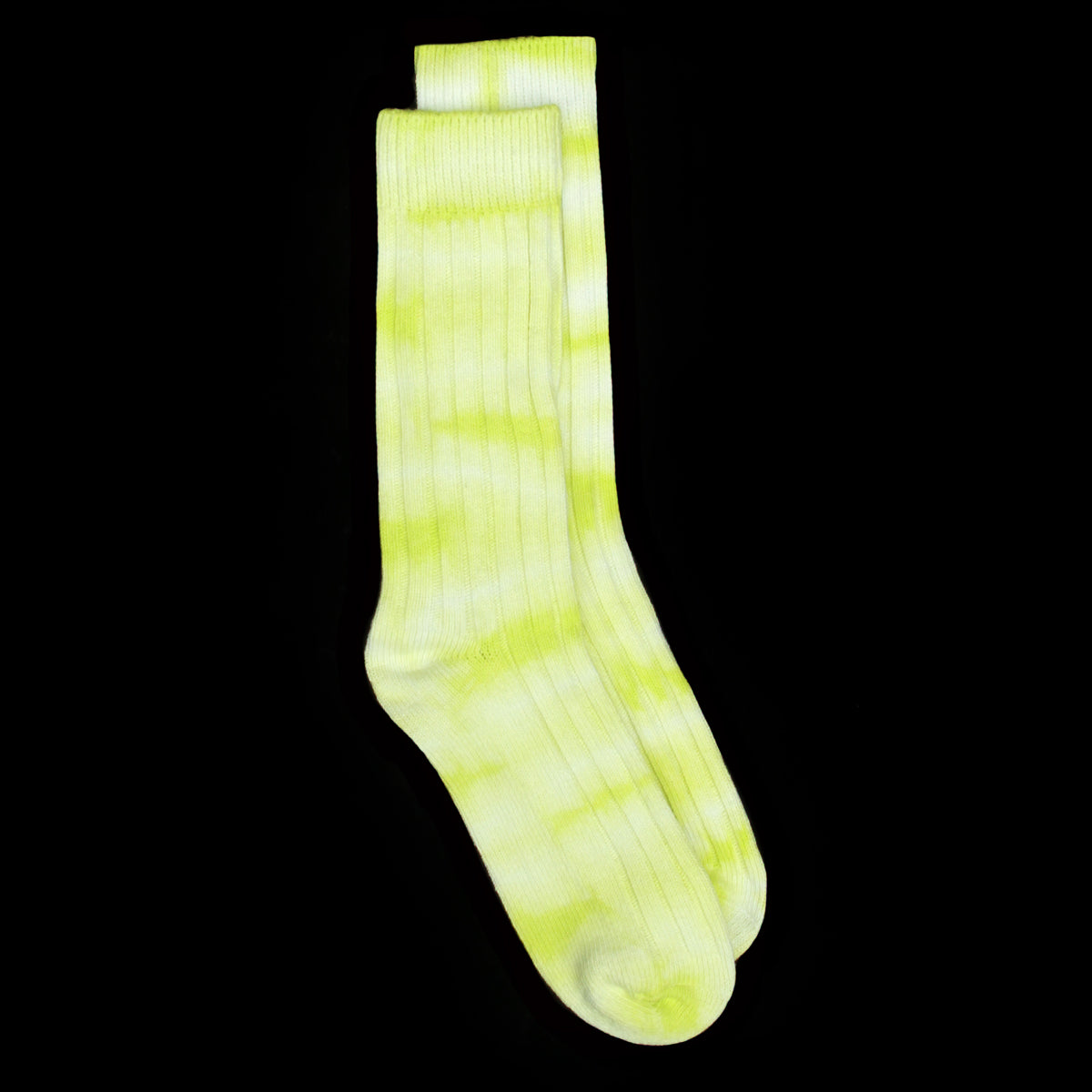 Dyed Ribbed Crew Sock