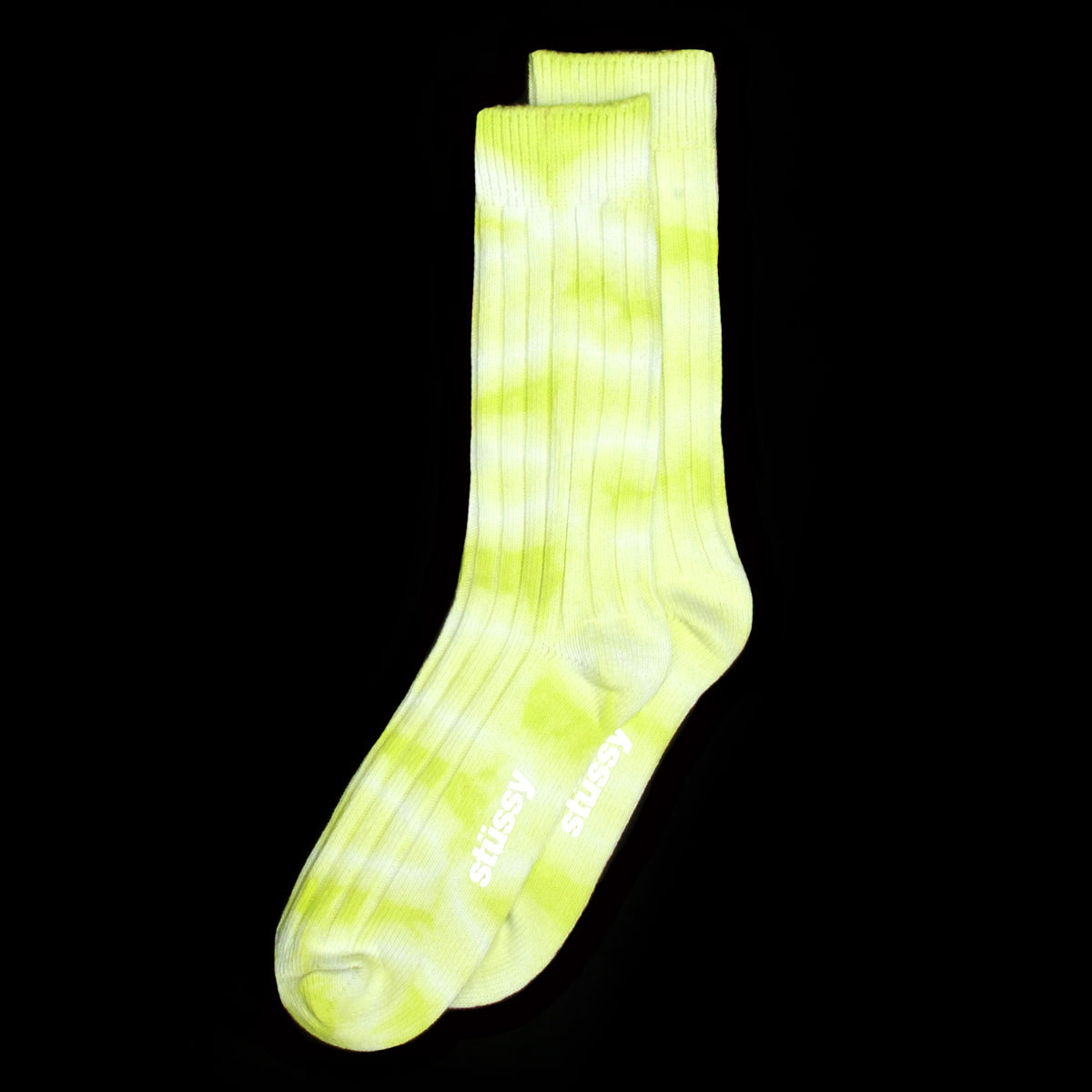 Dyed Ribbed Crew Sock