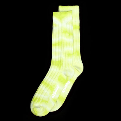 Dyed Ribbed Crew Sock