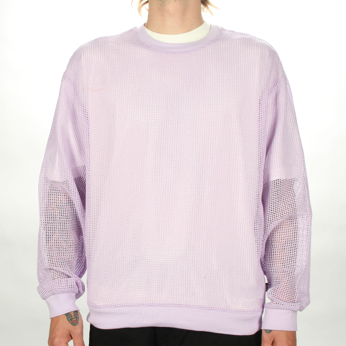 Cotton Mesh L/S Crew