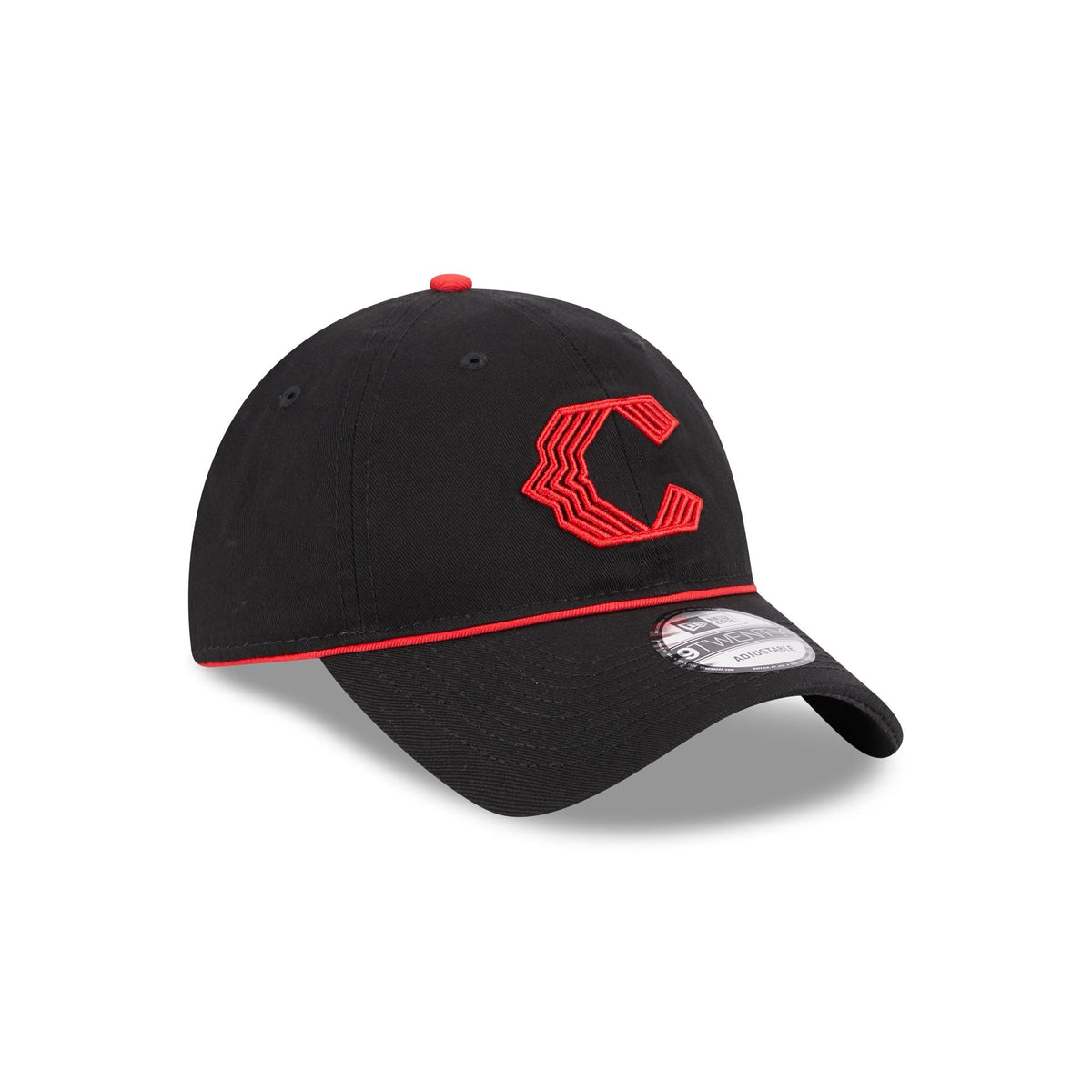 Cincinnati Reds 2026 City Connect Kids Black 9TWENTY Adjustable Hat