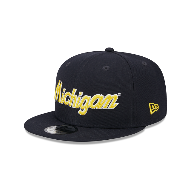 Michigan Wolverines Script Blue 9FIFTY Snapback Hat