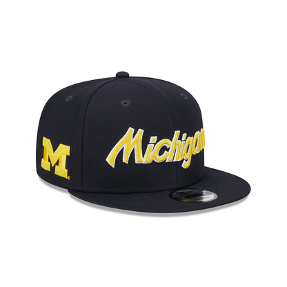 Michigan Wolverines Script Blue 9FIFTY Snapback Hat