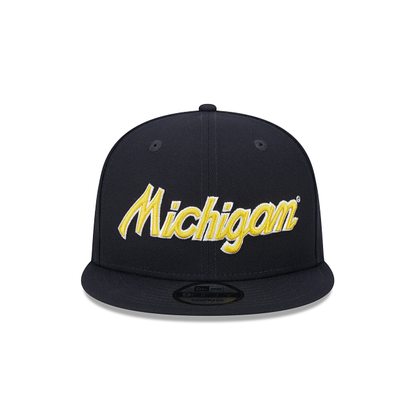 Michigan Wolverines Script Blue 9FIFTY Snapback Hat